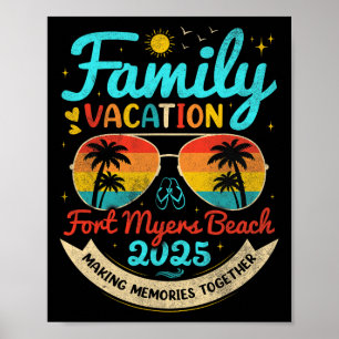 Affiche Vacances vintages en famille Fort Myers Beach 2025