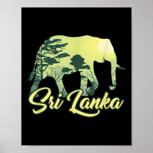 Affiche Vacat d'été de l'île tropicale cool Sri Lankan Bea