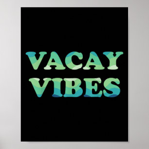 Affiche Vacay Vibes Plage tropicale Vacances en famille ét
