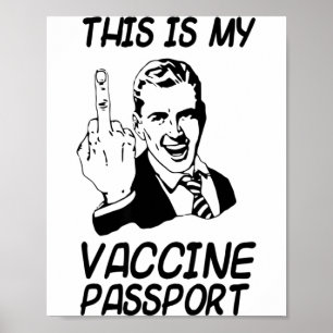 Affiche Vaccin drôle Prt Vaccination Entièrement Vacciné