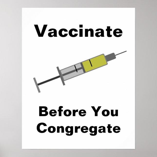Affiche Vacciner avant votre congrégation (Devant)