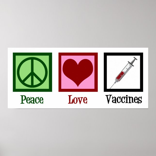 Affiche Vaccins Peace Love (Devant)