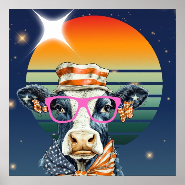 Affiche Vache américaine (Devant)