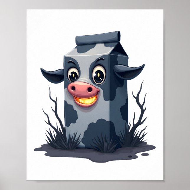 Affiche Vache de carton de lait maudit (Devant)