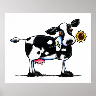 Affiche Vache ensoleillée