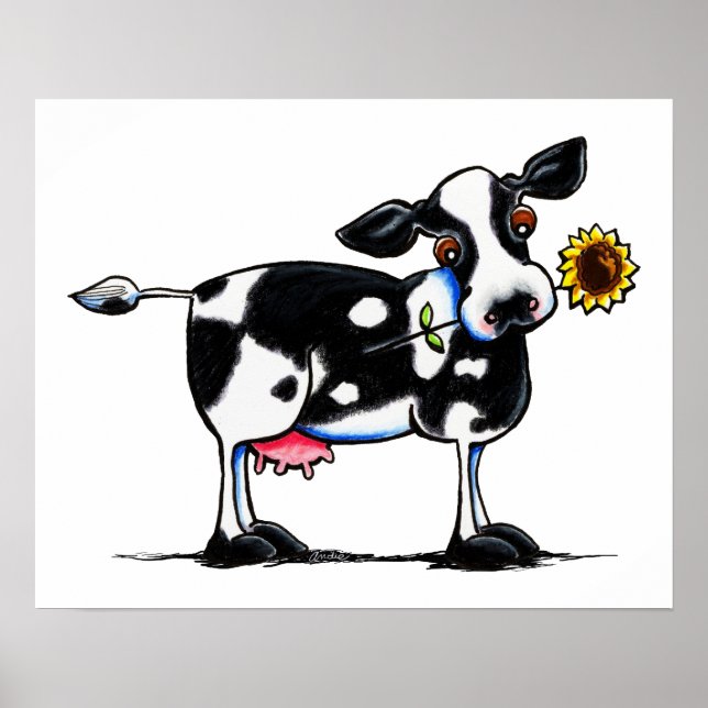 Affiche Vache ensoleillée (Devant)