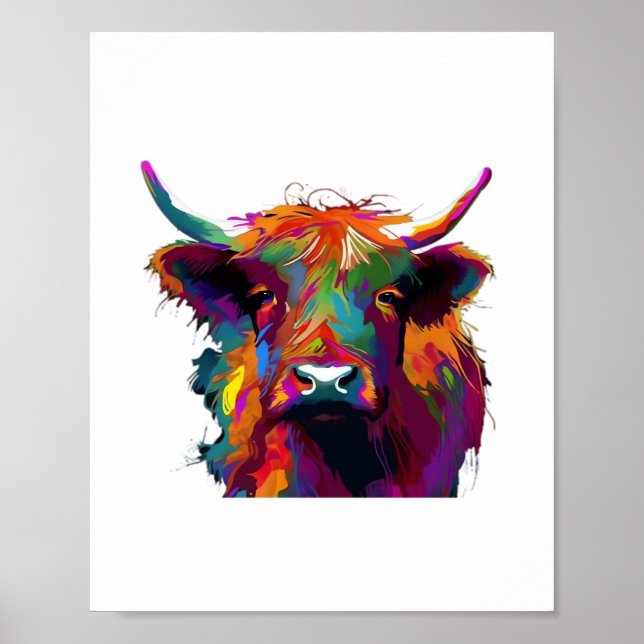 Affiche Vache friésienne Holstein - Vache mignonne - Cadea (Devant)