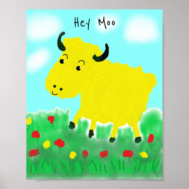Affiche Vache heureuse (Devant)