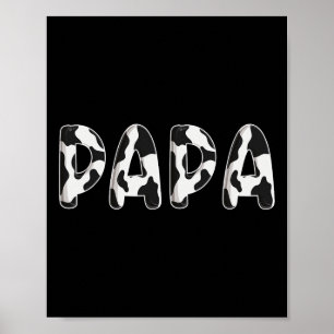 Affiche Vache Papa Anniversaire Famille Correspondance Fêt