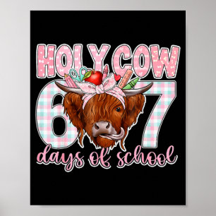 Affiche Vache sacrée 67 jours d'école Enseignant Six Sept