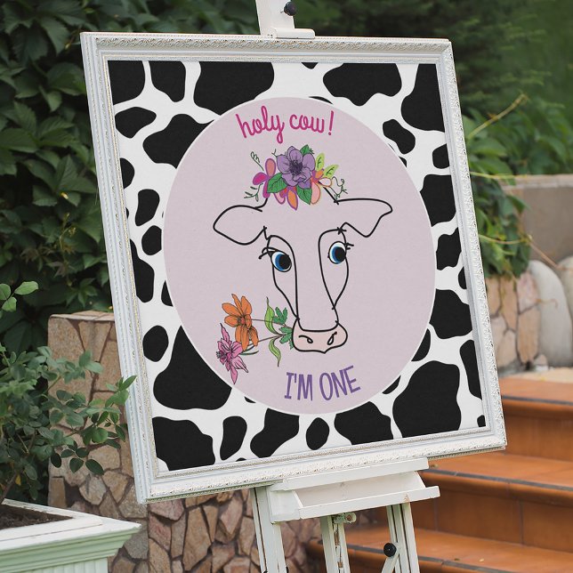 Affiche Vache sacrée, j'ai un an  (Créateur téléchargé)
