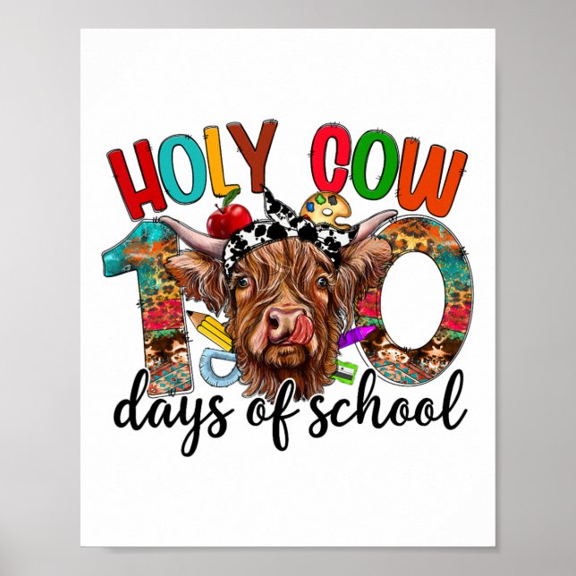 Affiche Vache Sainte 100 Jours De Chemises Scolaires Ensei (Devant)
