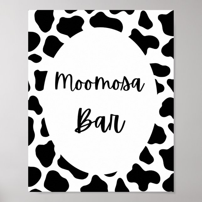 Affiche Vache Sainte Imprimer Vache Anniversaire Fête Moo  (Devant)