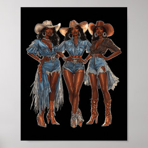 Affiche Vacherine occidentale texane afro-américaine noire