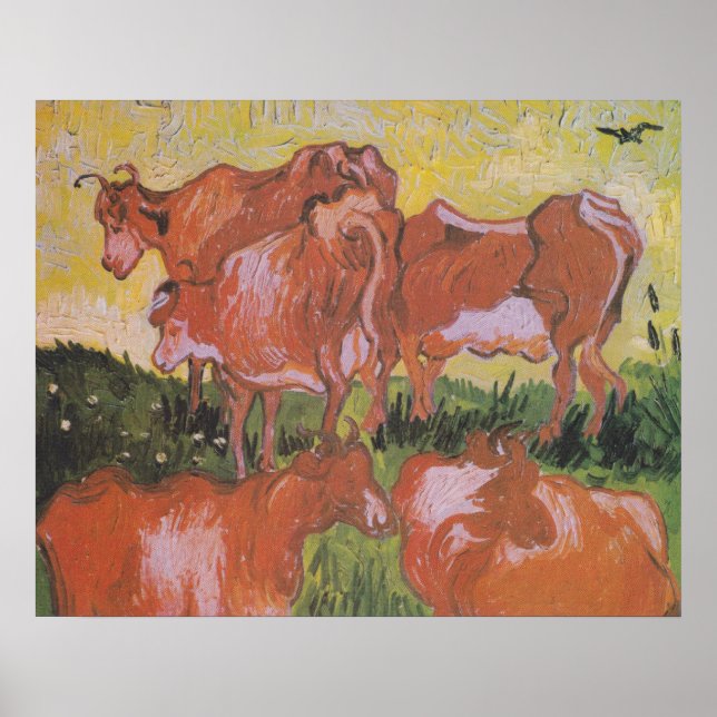 Affiche Vaches (après Jordaens) par Van Gogh (Devant)
