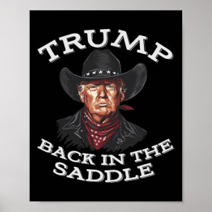 Affiche Vachette drôle western Donald Trump Président État