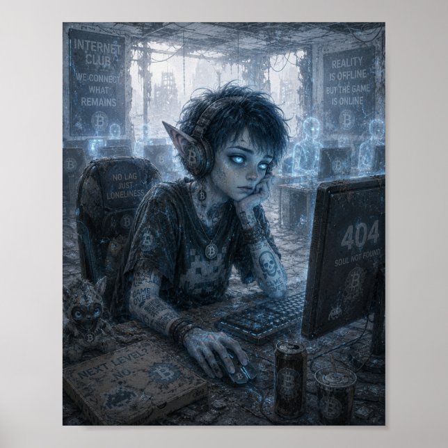 Affiche Vacuité / Joueur / Club Internet (Devant)