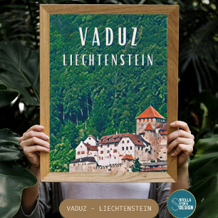 Affiche Vaduz, capitale cachée du Liechtenstein