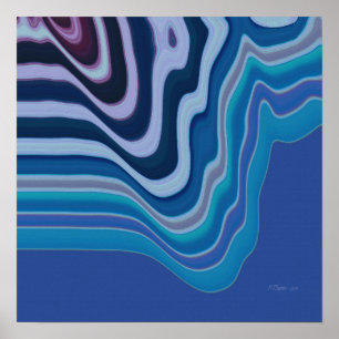 Affiche Vague bleue