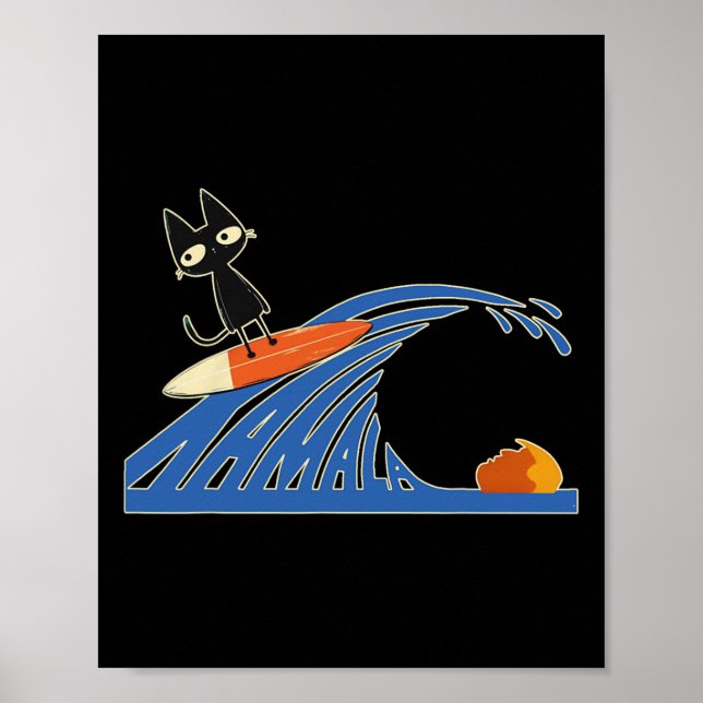 Affiche Vague De Chats Bleus Chats Bleus Vague Pour Chats  (Devant)