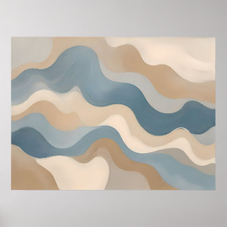 Affiche Vague de créativité - Abstrait Wavy Lines Wall Art