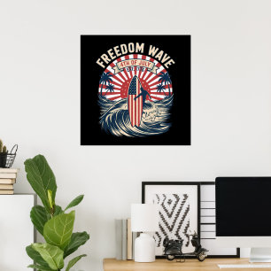 Affiche Vague de liberté 4 juillet