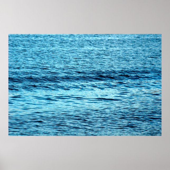 Affiche Vague d'eau bleue abstraite fond abstrait, aqua, (Devant)