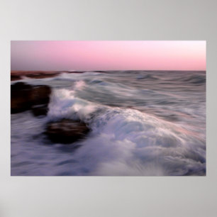 Affiche Vague du coucher du soleil