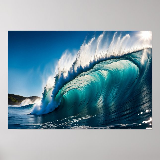 Affiche Vague en mer (Devant)