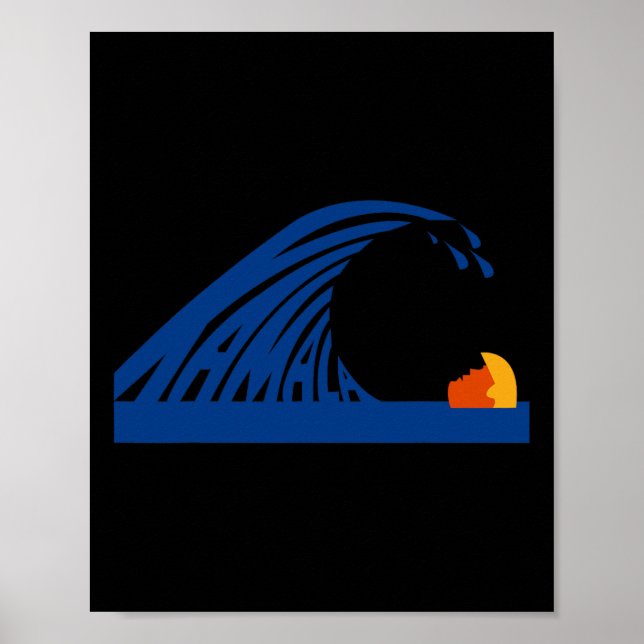 Affiche Vague Mignonne De Vague Bleue Kamala Pour Kamala F (Devant)