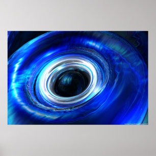Affiche Vague Photon Bleu