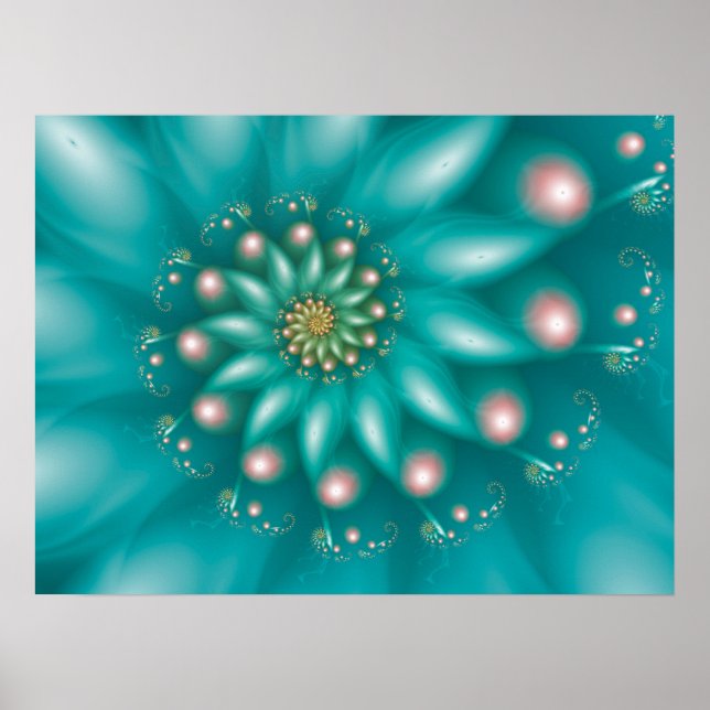 Affiche Vague Turquoise (Devant)