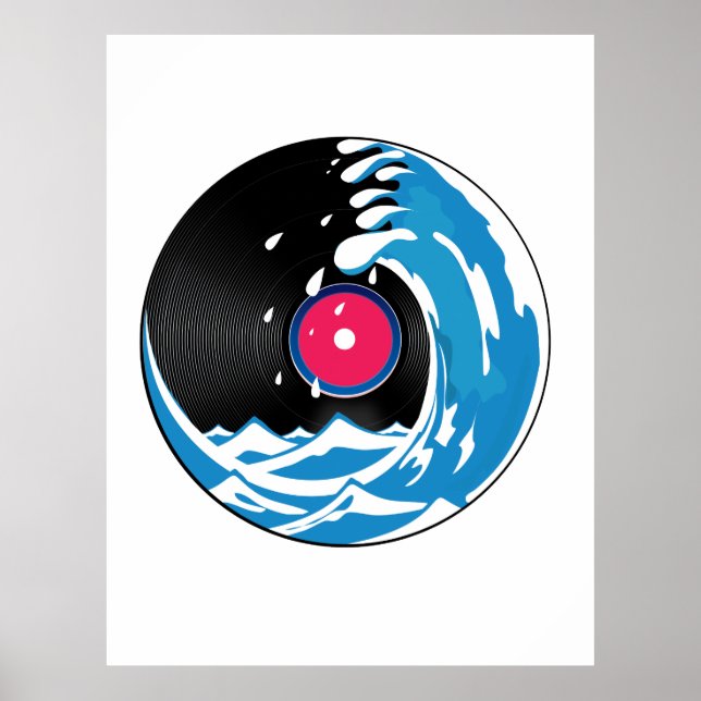 Affiche Vague vinyle (Devant)
