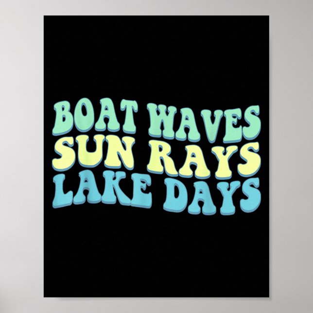 Affiche Vagues de bateau rayons de soleil jours de lac drô (Devant)