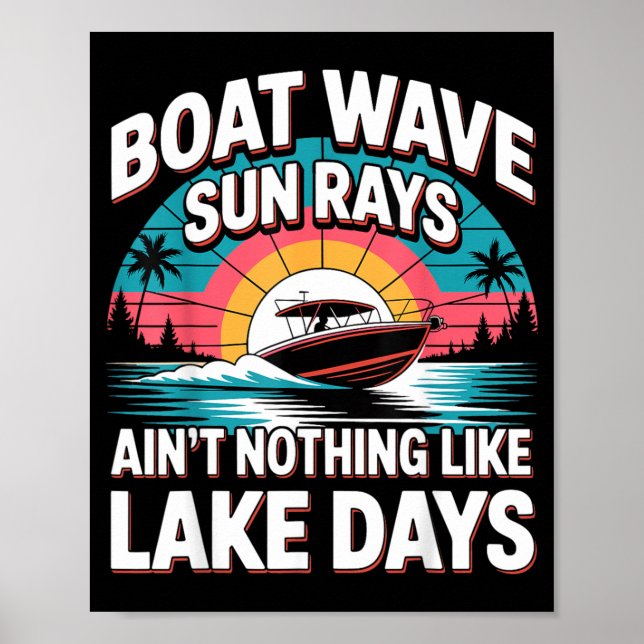 Affiche Vagues de bateau, rayons de soleil, rien ne vaut l (Devant)