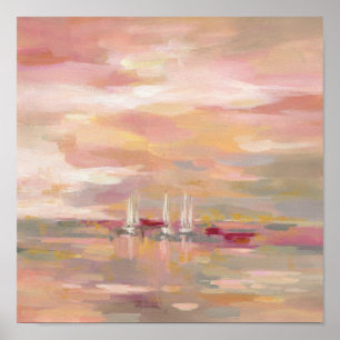 Affiche Vagues de cramoisi