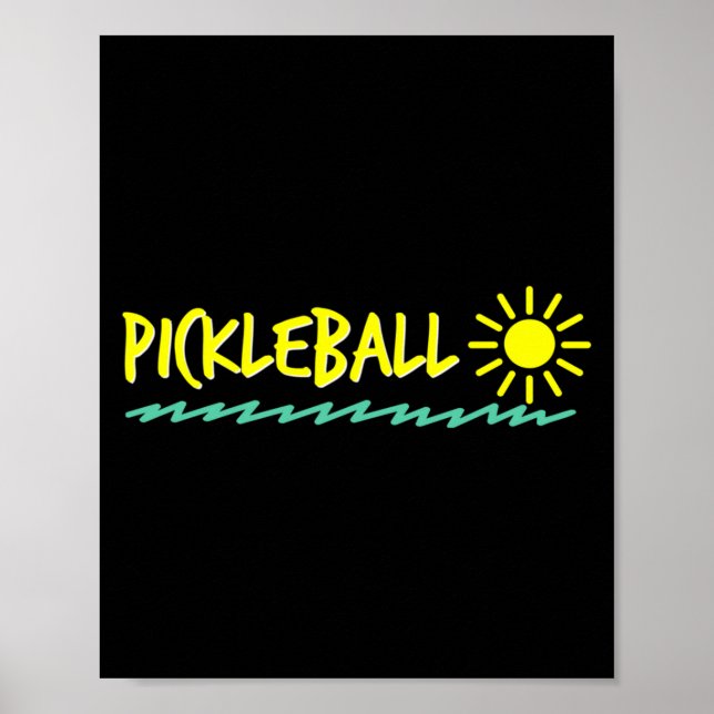 Affiche Vagues de soleil et manche longue de pickleball  (Devant)