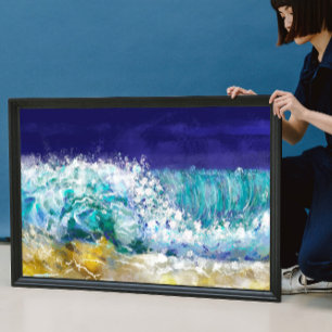 Affiche Vagues en bord de mer