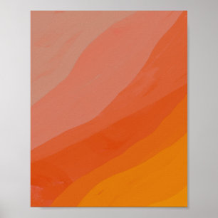 Affiche Vagues En Texture - Palette Orange
