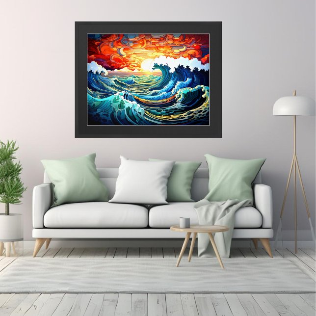 Affiche Vagues épiques 12 (Créateur téléchargé)