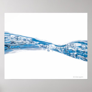 Affiche Vagues et bulles d'eau