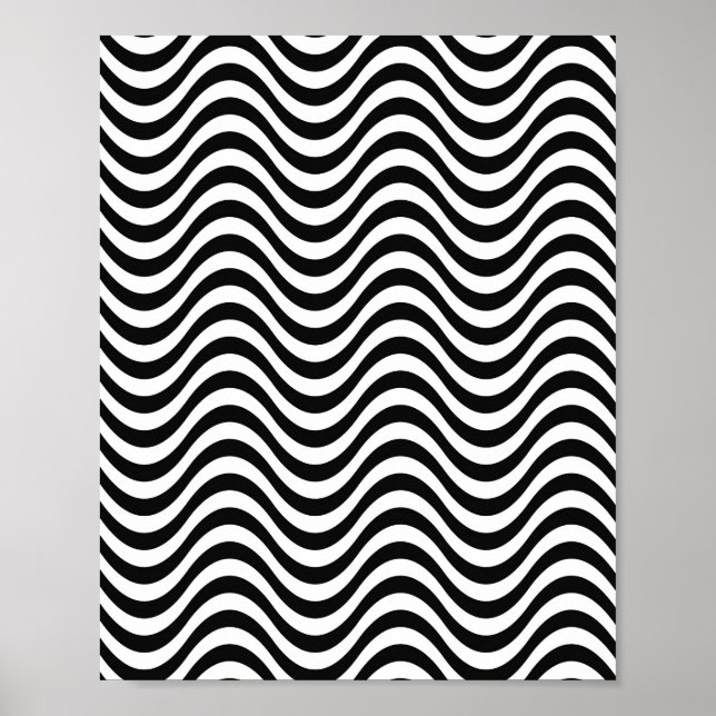 Affiche Vagues noires et blanches (Devant)