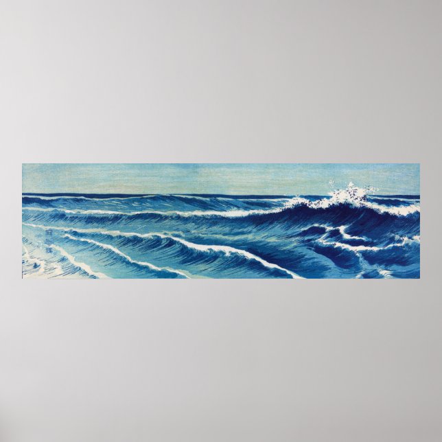 Affiche Vagues océaniques par Uehara Konen (1878-1940) (Devant)