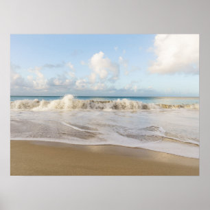 Affiche Vagues océaniques rêveuses des Caraïbes