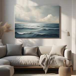 Affiche Vagues océaniques sereines paysage marin nature