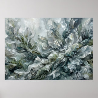 Affiche Vagues se brisant contre un rivage de diamants"