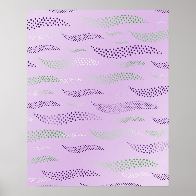 Affiche Vagues Tigre (motif stylisé) 3 (Devant)