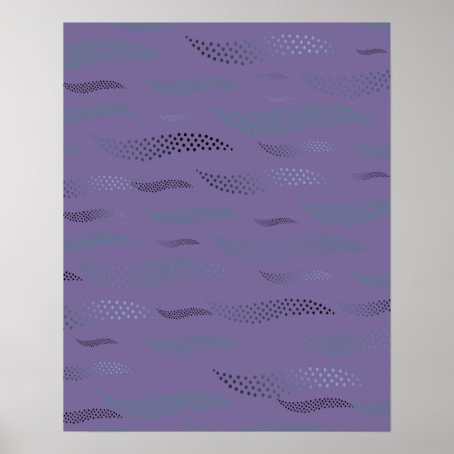 Affiche Vagues Tigre (motif stylisé) 9 (Devant)