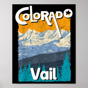 Affiche Vail Colorado Mountain State Rocky Mountains Tee S