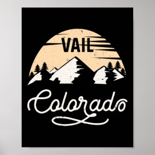Affiche Vail Colorado Ski T Shirt Mountain Ski Resort V